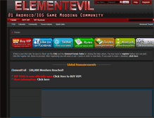 Tablet Screenshot of elementevil.com